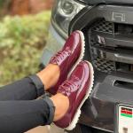 Glossy urban derby shoes