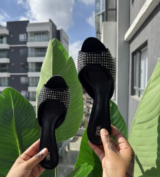 Elegant studded heels