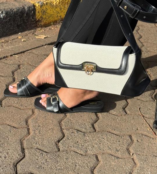Chic sandal & bag duo