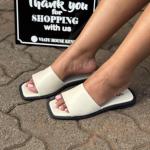 Stylish square-toe sandals