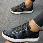 Sleek satin-like sneakers