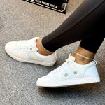 Sleek satin-like sneakers