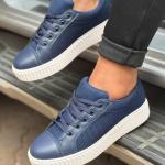 Knit platform sneakers